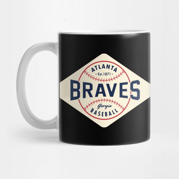 Atlanta Braves Diamond 2 by Buck Tee Original by Buck Tee